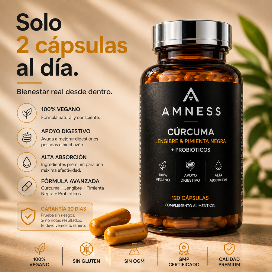 AMNESS CORE+ | Cúrcuma y Probióticos Premium
