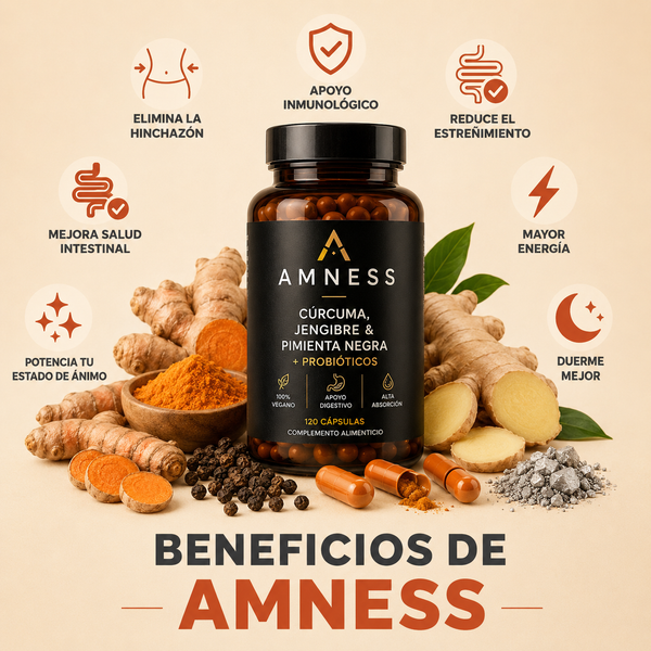 AMNESS CORE+ | Cúrcuma y Probióticos Premium